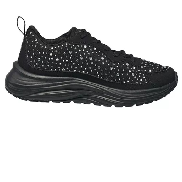 ❤️New True Religion Black Sneakers with Silver Rhinestones - Picture 3 of 6